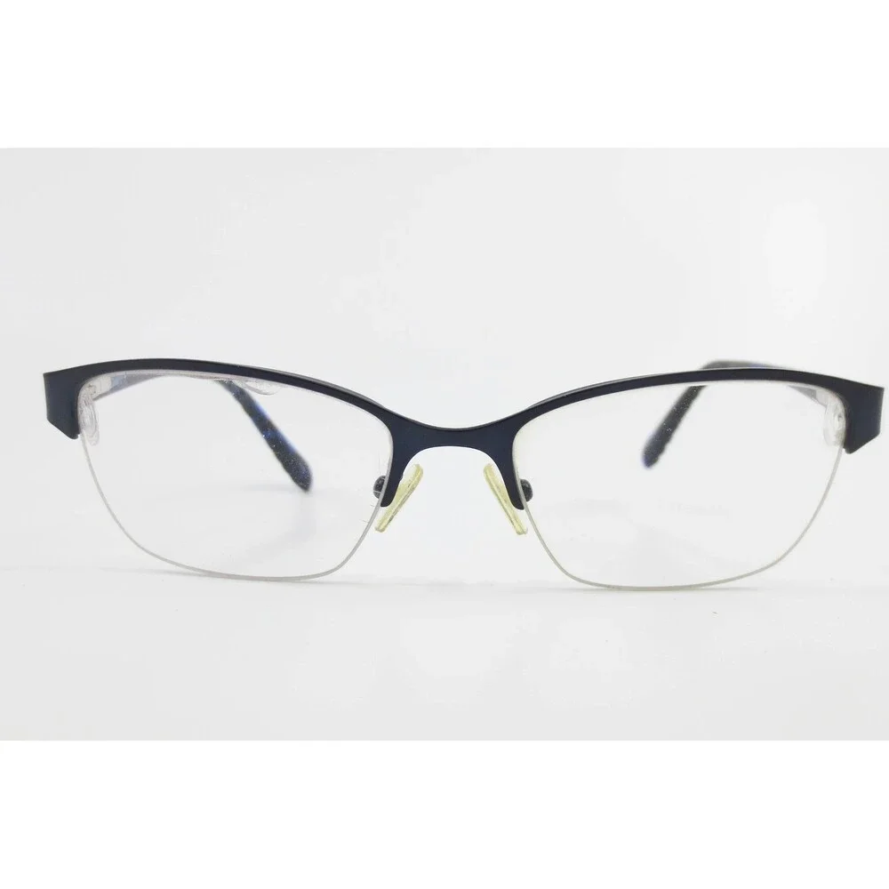 Chelsea Morgan CM 202233 Navy Blue Cat Eye Semi Rimless Eyeglasses 51-17-135